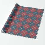 Patriotic Argyle Wrapping Papper Presentpapper<br><div class="desc">Röd och blå argyle ge som omsluter den pappra reflektorn stil. Designen kommer från originalteckningen.</div>