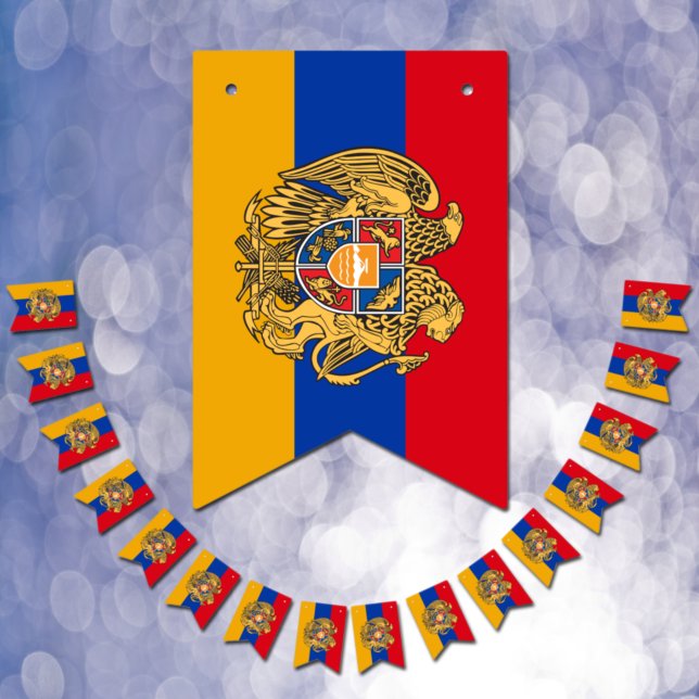 Patriotic Armenian Flagga, Födelsedagsfest Armenie Vimplar (Skapare uppladdad)