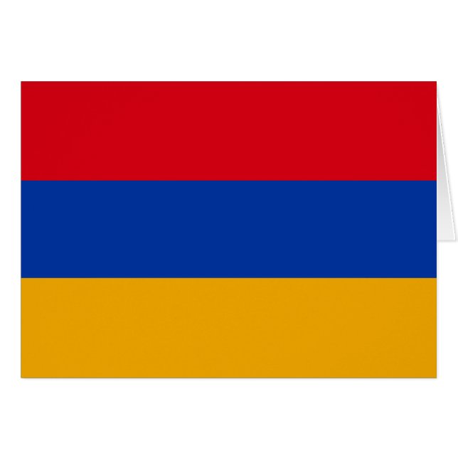 Patriotic Armenian Flagga Hälsningskort (Framsidan Horizontal)