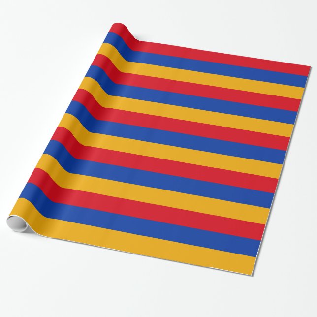 Patriotic Armenian Flagga Presentpapper (Utrullad)