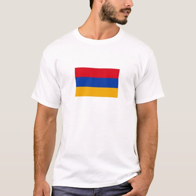 Patriotic Armenian Flagga T Shirt (Framsida)