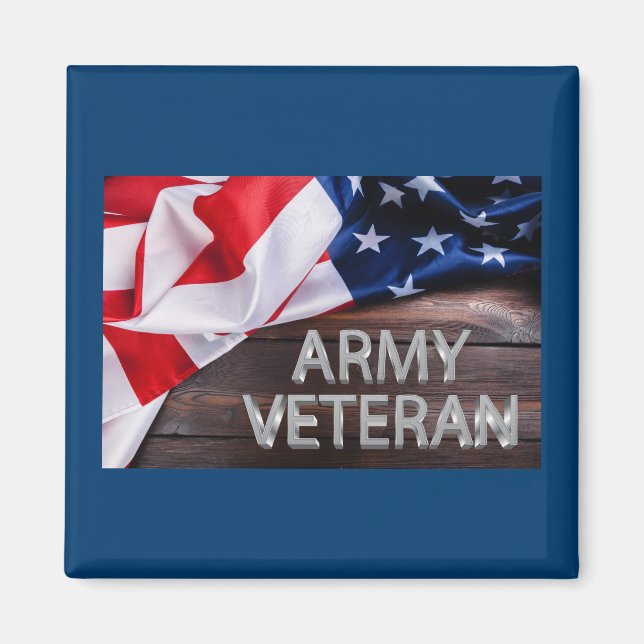 Patriotic ’Army Veteran’ Magnet (Framsidan)