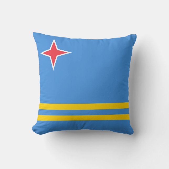 Patriotic Aruba Flagga Kudde (Framsida)