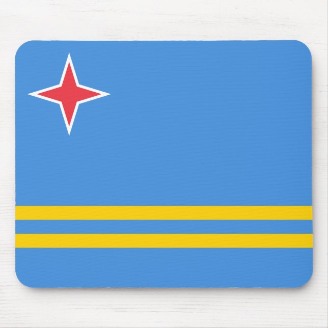 Patriotic Aruba Flagga Musmatta (Framsidan)