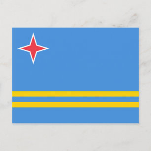 Patriotic Aruba Flagga Vykort