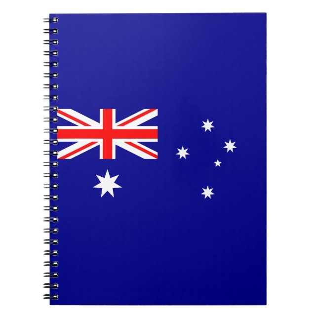 Patriotic Australian Flagga Anteckningsbok (Framsidan)