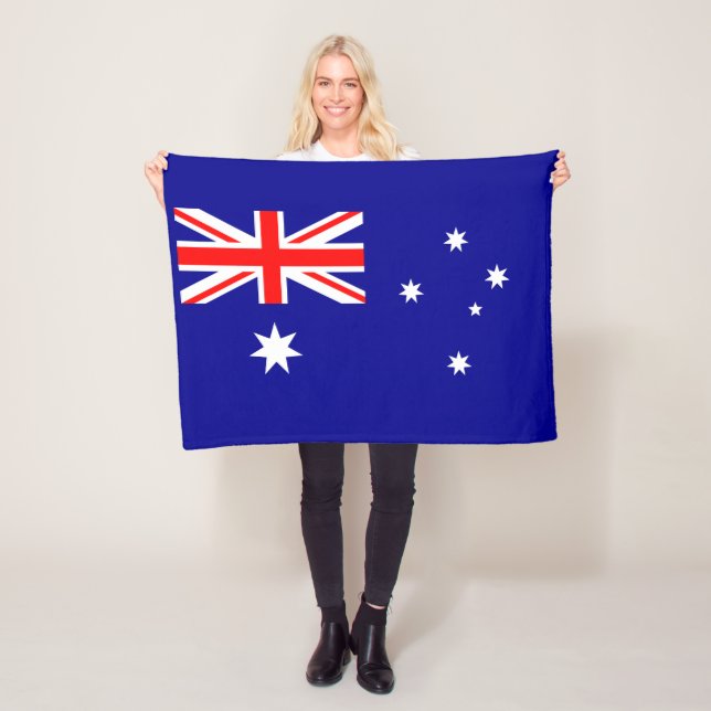 Patriotic Australian Flagga Fleecefilt (På plats)