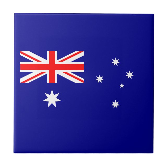 Patriotic Australian Flagga Kakelplatta (Framsidan)