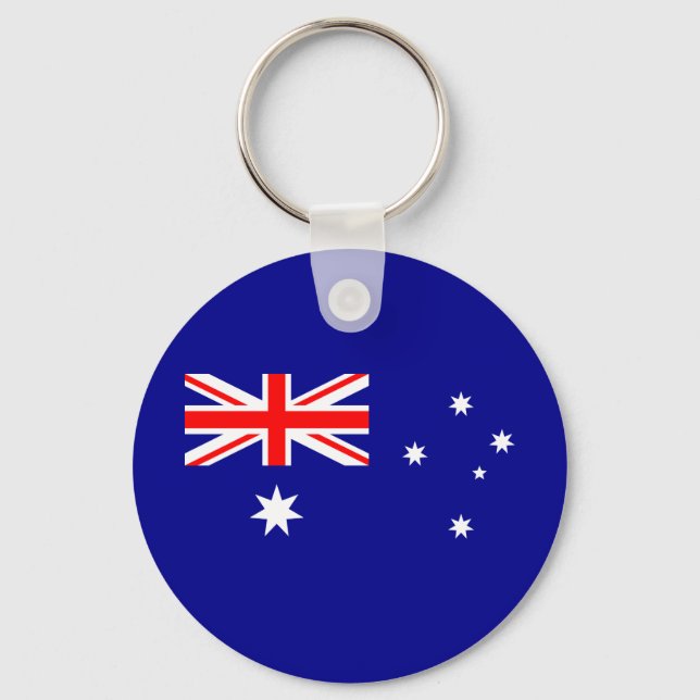 Patriotic Australian Flagga Keychain Nyckelring (Framsida)