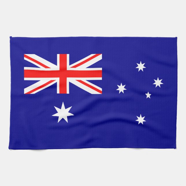 Patriotic Australian Flagga Kitchen Towel Kökshandduk (Horisontell)