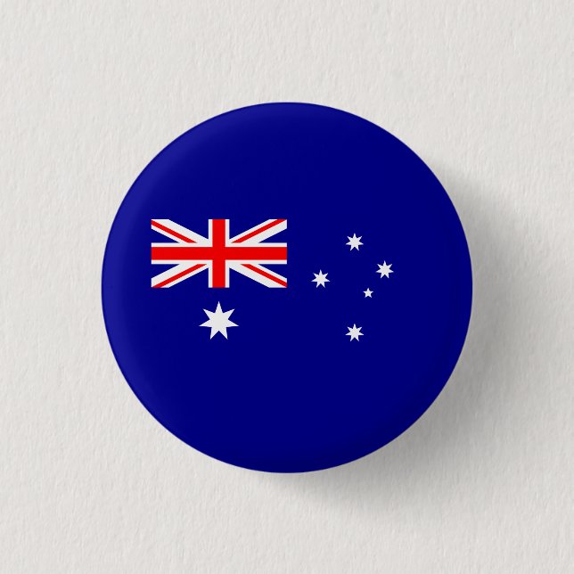 Patriotic Australian Flagga Knapp (Framsida)