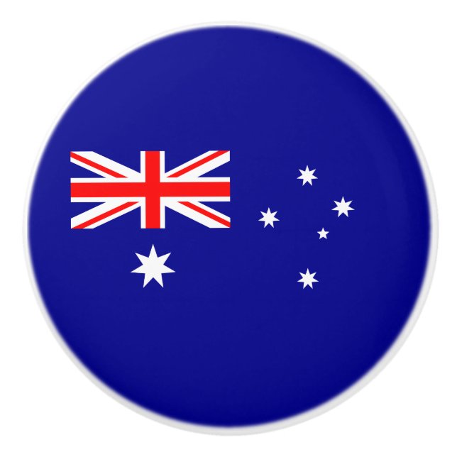 Patriotic Australian Flagga Knopp (Framsidan)