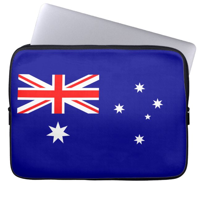 Patriotic Australian Flagga Laptop Fodral (Framsidan)