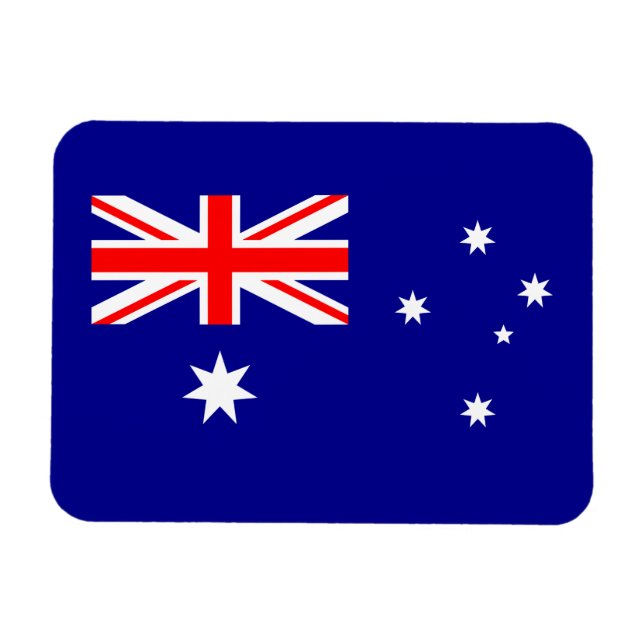 Patriotic Australian Flagga Magnet (Horisontell)