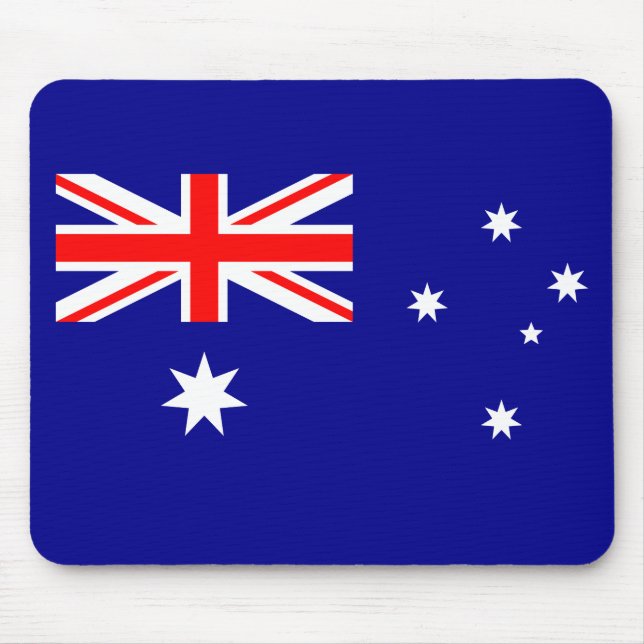 Patriotic Australian Flagga Mouse Pad Musmatta (Framsidan)