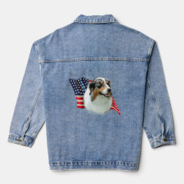 Patriotic Australian shepherd Denim Jacka