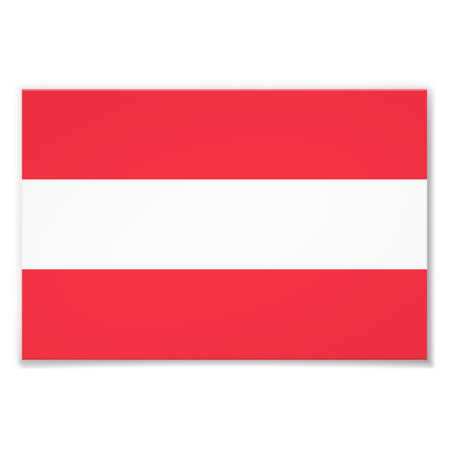 Patriotic Austria Flagga Fototryck (Framsidan)
