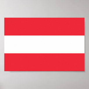 Patriotic Austria Flagga Poster