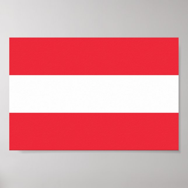 Patriotic Austria Flagga Poster (Framsidan)