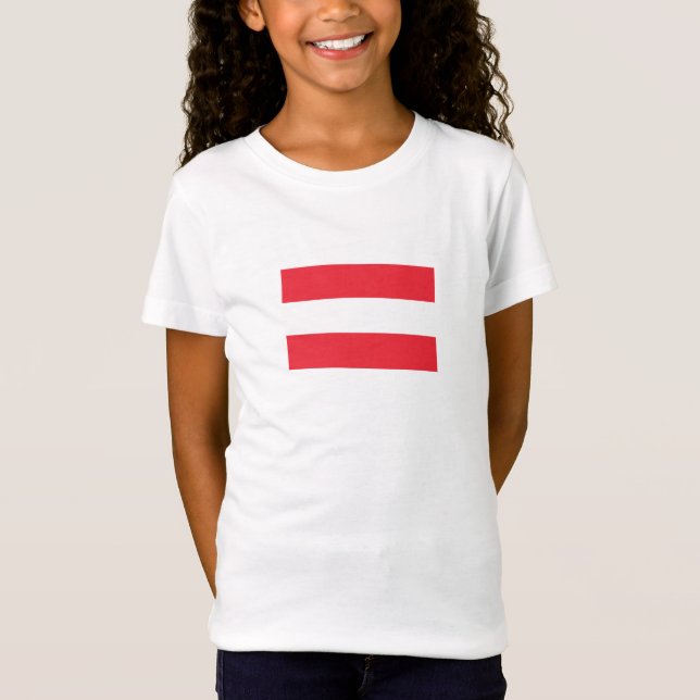 Patriotic Austria Flagga T Shirt (Framsida)