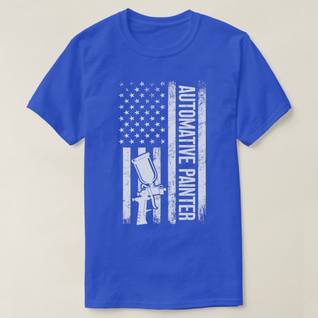Patriotic Automotive Painter T Shirt (Design framsida)
