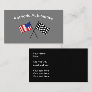 Patriotic Automotive Theme Affärskorts Visitkort