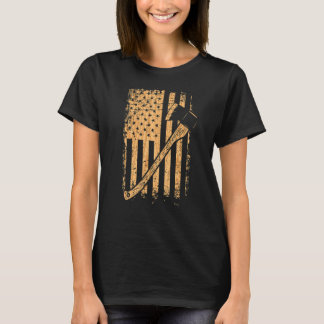 Patriotic Ax Throwing Lumberer American Flagga T Shirt