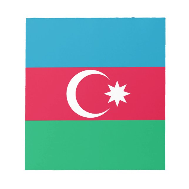 Patriotic Azerbajdzjan Flagga Anteckningsblock (Framsida)