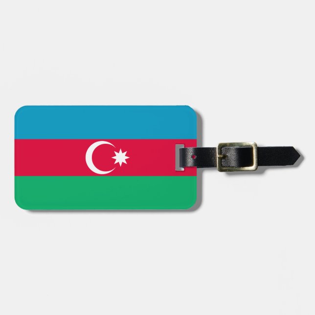 Patriotic Azerbajdzjan Flagga Bagagebricka (Horisontell Framsida)
