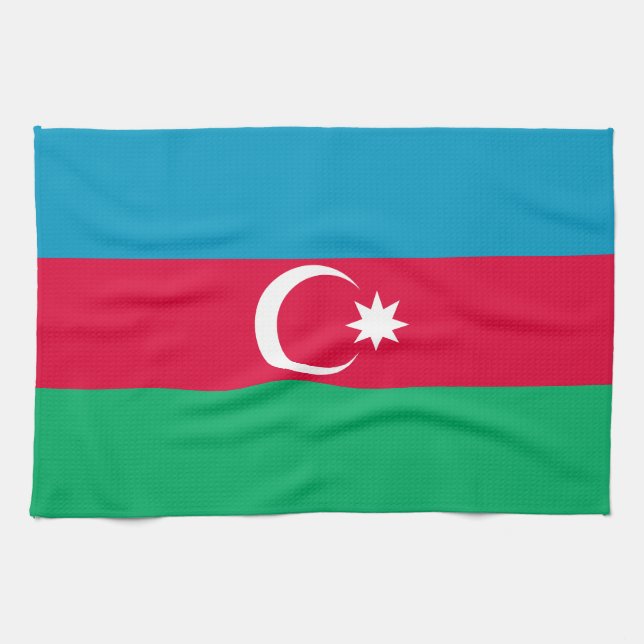 Patriotic Azerbajdzjan Flagga Kitchen Towel Kökshandduk (Horisontell)