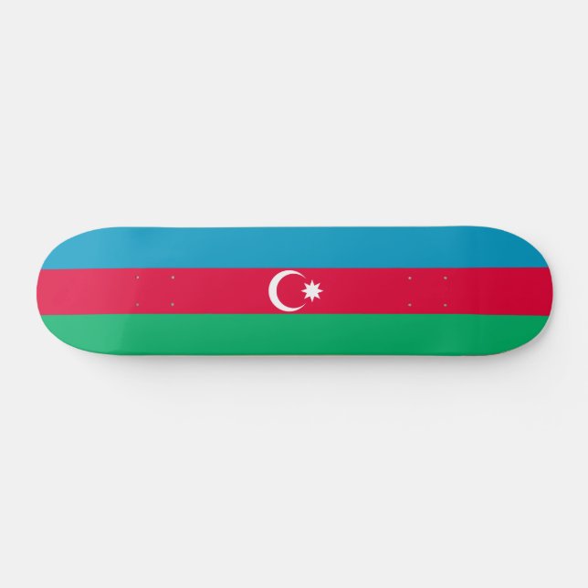 Patriotic Azerbajdzjan Flagga Mini Skateboard Bräda 18,5 Cm (Horz)