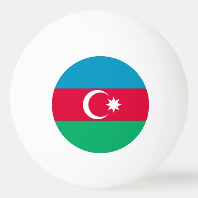 Patriotic Azerbajdzjan Flagga Pingisboll (Framsidan)
