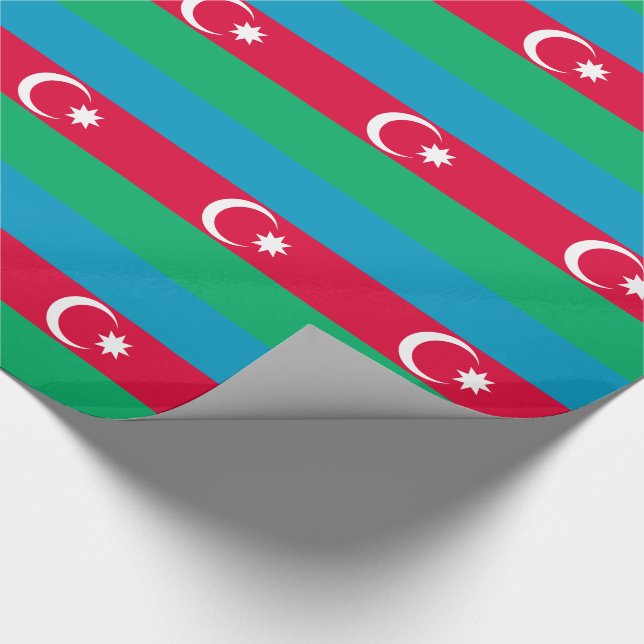 Patriotic Azerbajdzjan Flagga Presentpapper (Hörn)