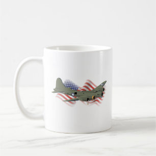 Patriotic B-17 Flying Fortress WW2 Heavy Bomber Kaffemugg
