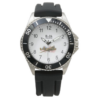 Patriotic B-24 Liberator WW2 Heavy Bomber Armbandsur