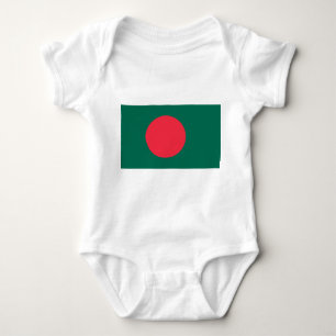 Patriotic baby-bodydräkt med flagga Bangladesh T Shirt