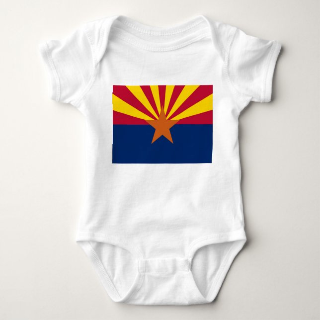 Patriotic baby bodykosti med flagga Arizona, USA T Shirt (Framsida)