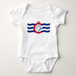 Patriotic baby bodykosti med flagga av Cincinnati T Shirt
