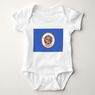 Patriotic baby bodykosti med flagga av Minnesota T Shirt