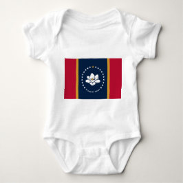 Patriotic baby bodykosti med flagga av Mississippi T Shirt