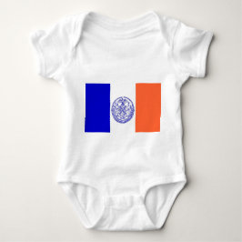 Patriotic baby bodykosti med flagga av New York Ci T Shirt