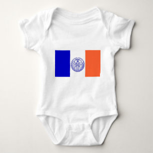 Patriotic baby bodykosti med flagga av New York Ci T Shirt