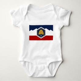 Patriotic baby bodykosti med flagga av Utah, USA T Shirt