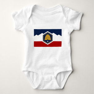 Patriotic baby bodykosti med flagga av Utah, USA T Shirt