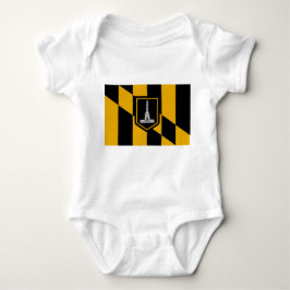 Patriotic baby bodykosti med flagga Baltimore USA T Shirt