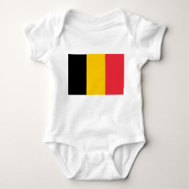 Patriotic baby bodykosti med flagga Belgien T Shirt