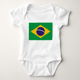 Patriotic baby bodykosti med flagga Brasilien T Shirt
