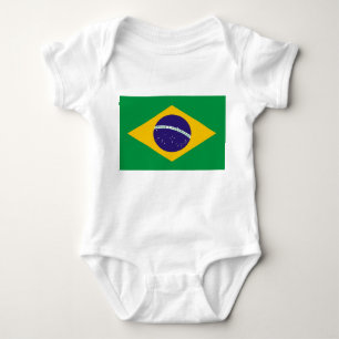 Patriotic baby bodykosti med flagga Brasilien T Shirt