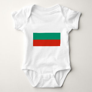 Patriotic baby bodykosti med flagga Bulgarien T Shirt