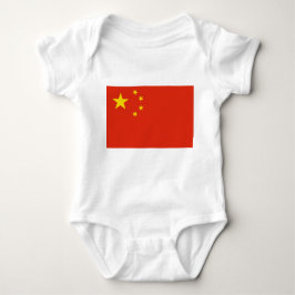 Patriotic baby bodykosti med flagga China T Shirt